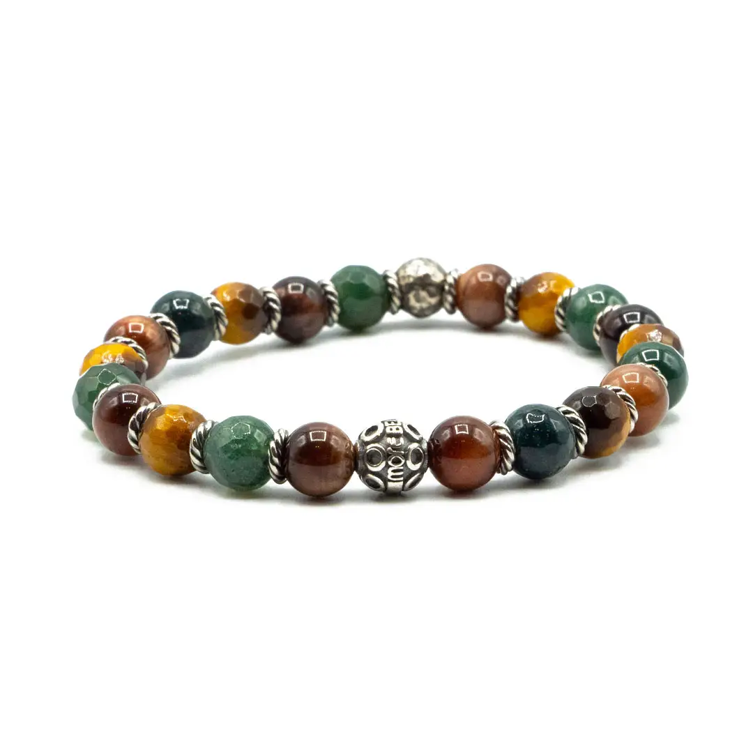 Gemstones/Aged Silver Bracelet Big Chic Pan