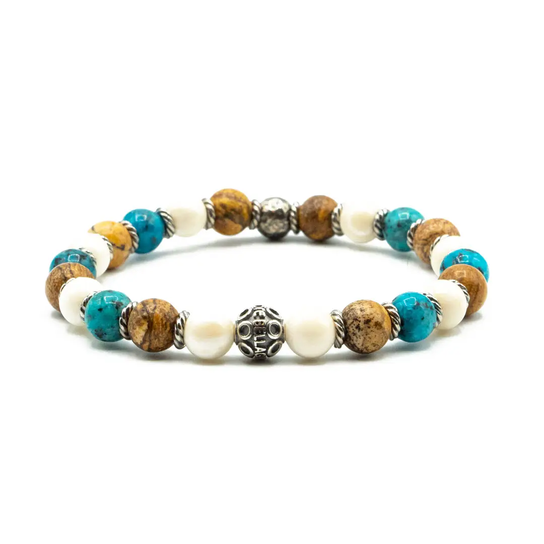 Gemstones/Aged Silver Bracelet Big Chic Odino