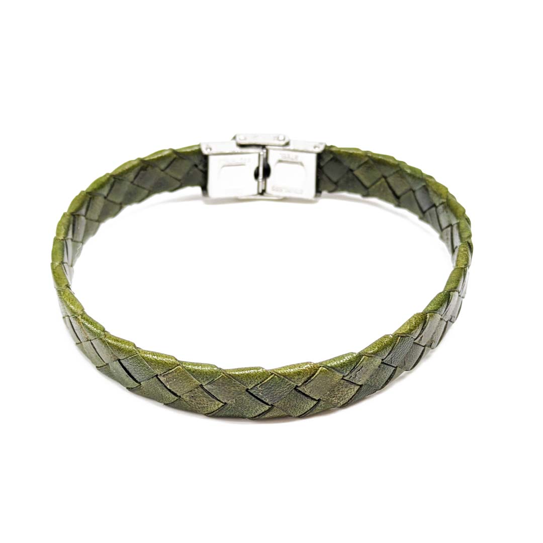 Cernobbio Leather Bracelet Green