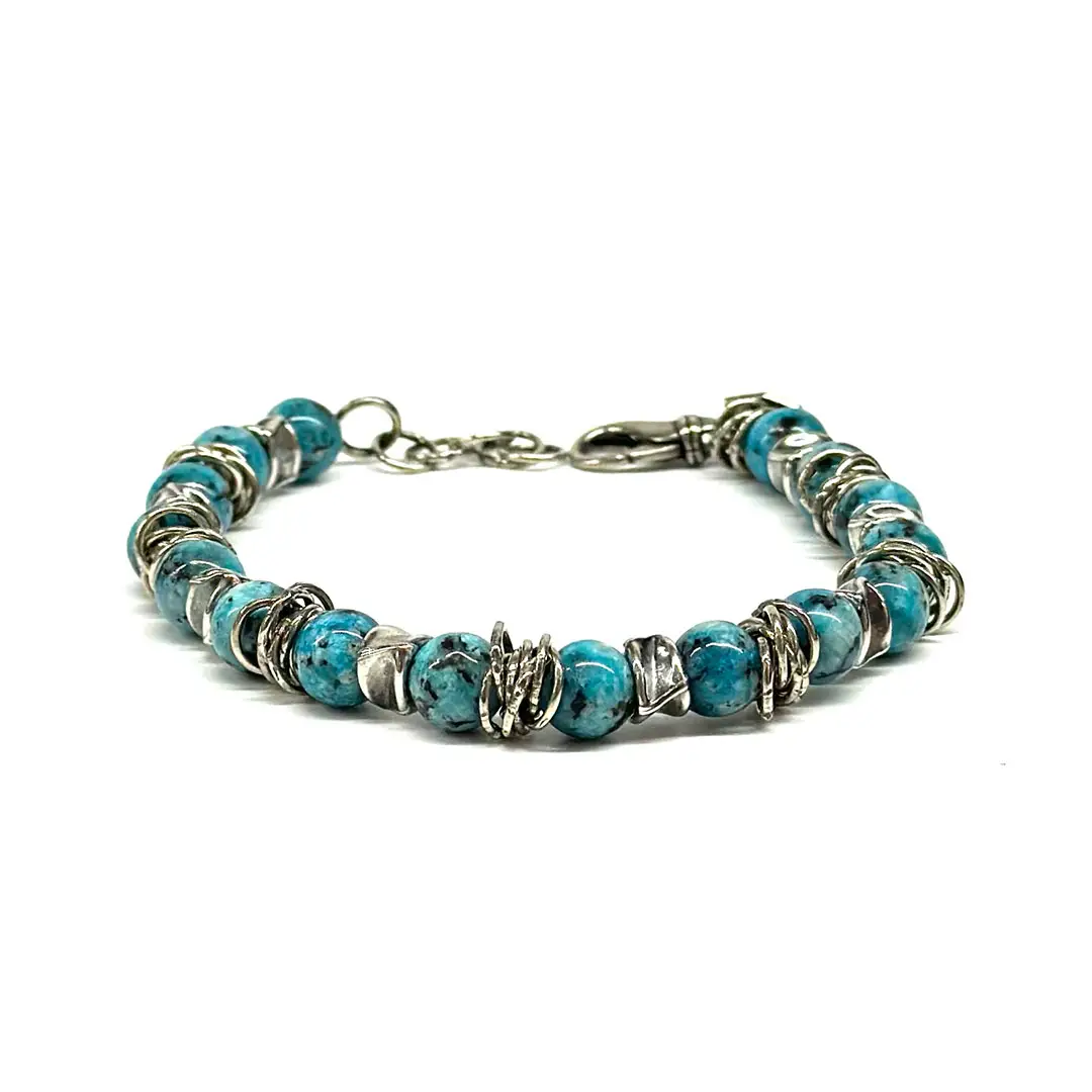 Gemstones/Aged Silver Bracelet Plus Klein